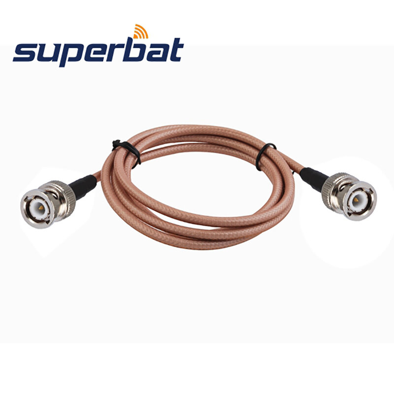 Superbat BNC Male to Plug Straight RF Coaxial Pigtail Jumper Cable RG142 3ft 1M Length
