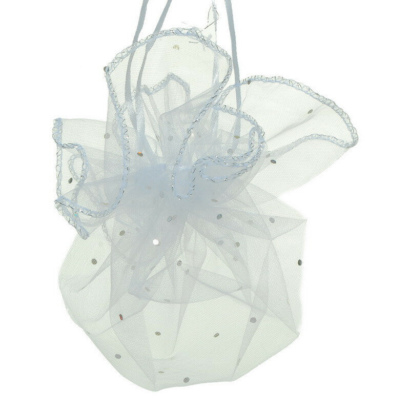 26cm 50 pçs sacos de doces brancos para o casamento redondo natal organza sacos de embalagem de presente sacos de saco de cordão feminino pacote de exibição