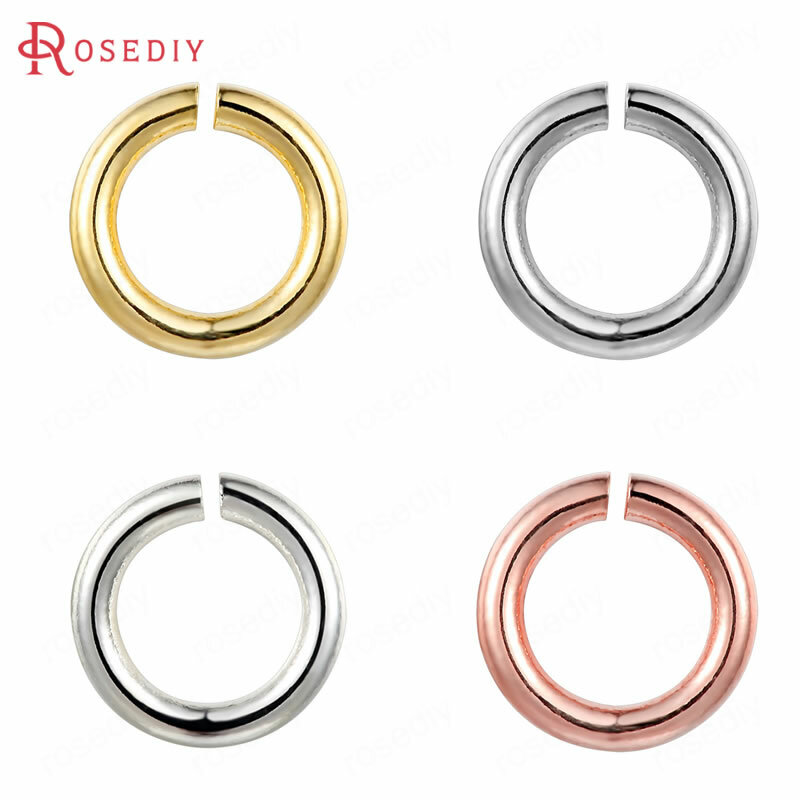 50PCS 18K Gold Color Silver Color Plated Brass Jump Rings Split Rings Diy Jewelry Findings Earrings Accessories Wholesale