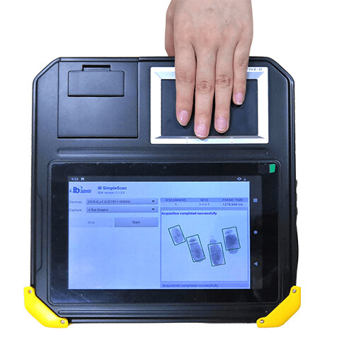 HFSecurity Biometrische FAP50 Vingerafdruk Reader NFC Card Scanner 4G Draagbare Android 9.0 Tablet met Thermische Printer