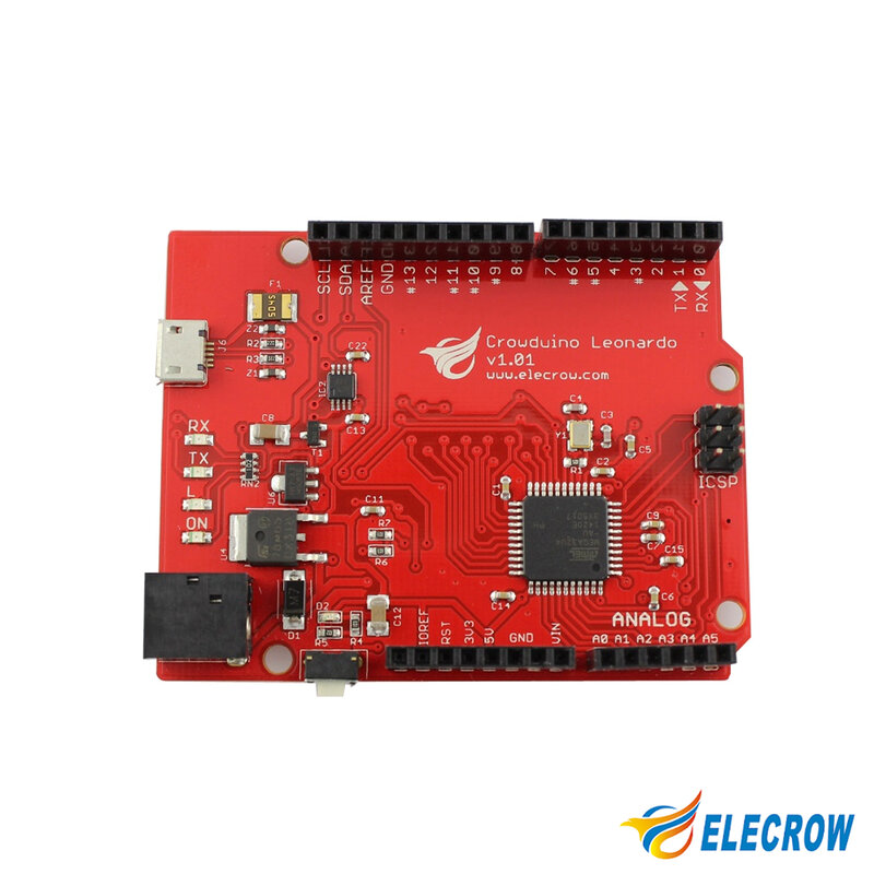 Elecrow Crowduino Leonardo Ban R3 Cho Arduino ATmega32U4 Với Cáp Micro USB DIY Vi Điều Khiển Ban
