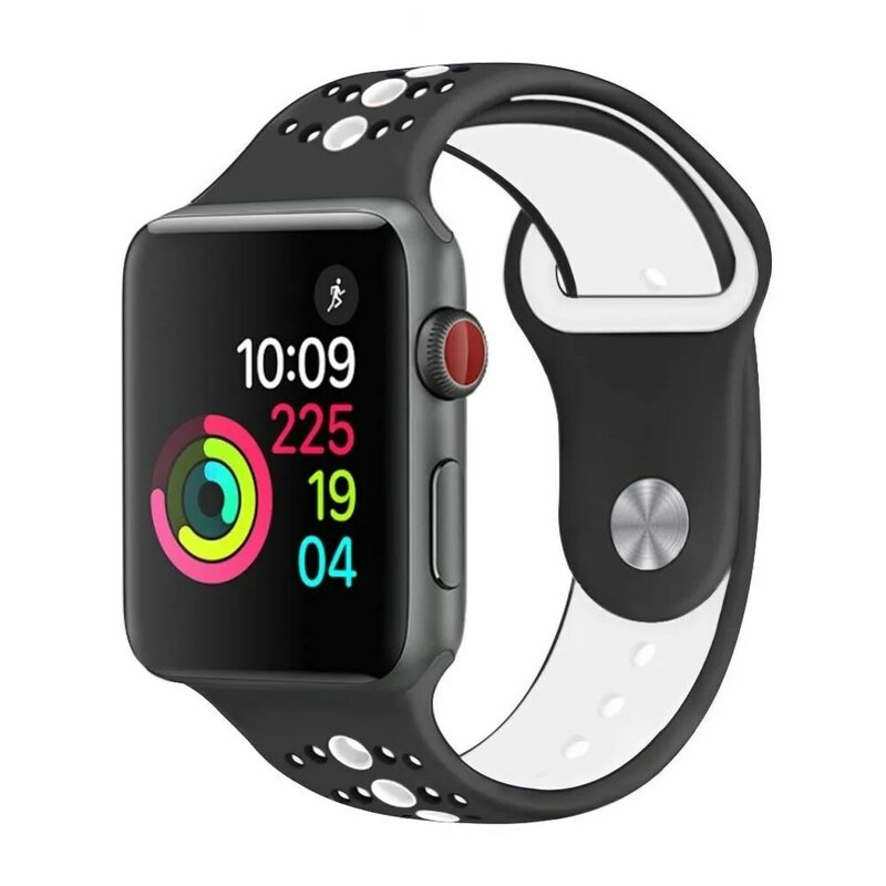 Osrui esporte pulseira de silicone para apple assistir banda 4 44mm 40mm iwatch banda 3 2 1 correa 42mm 38mm pulseira relógio de pulso acessórios