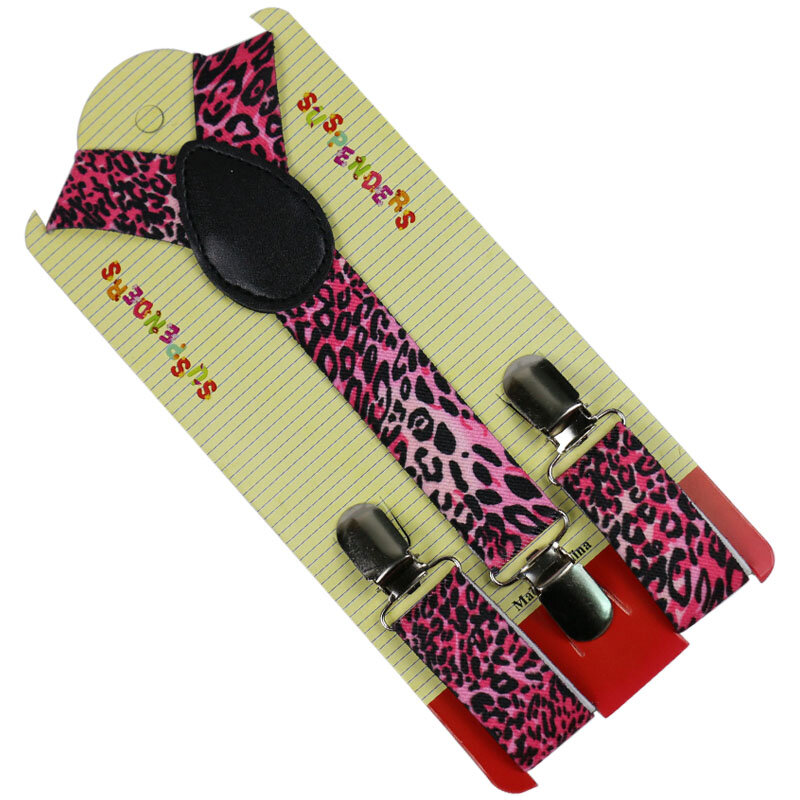 Модные Y-образные подтяжки HUOBAO с животным леопардовым принтом шириной 2,5 см для детей, Эластичные подтяжки для маленьких мальчиков, подтяжки для детей