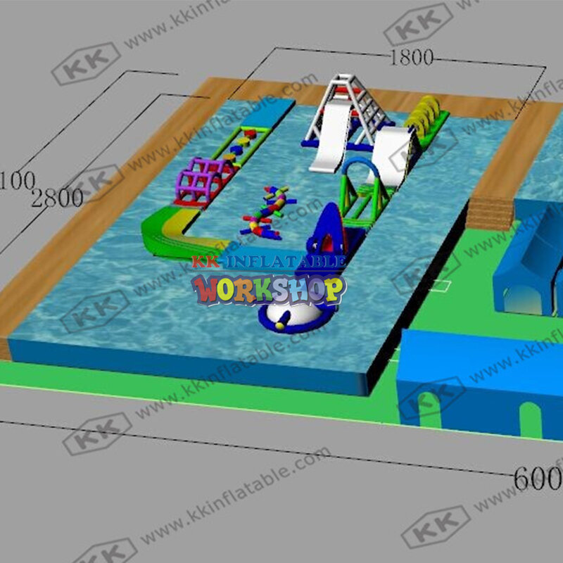 Fábrica oem odm personalizada projeto inflável para parque aquático