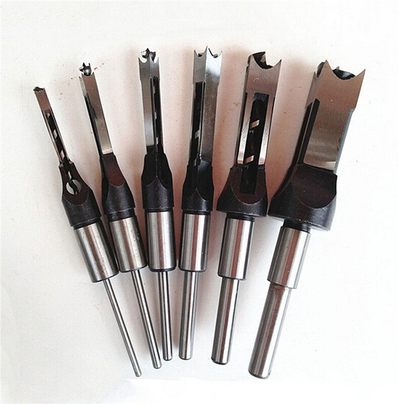 High Speed Steel drill bit Metric Mortising Chisel Woodwork Square Hole Drill Bit Cutter Tool 1/2' 3/8' 5/16' 1/4' wood drill