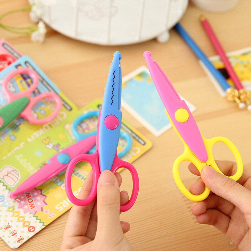 1PC Lace DIY Scissors Scrapbook Paper Photo Tools Diary Decoration Safety Scissors 6 Styles Selection