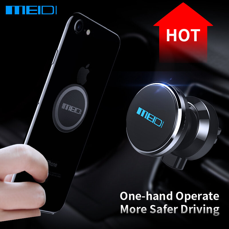 Автомобильный держатель для телефона MEIDI, крепление на вентиляционное отверстие для мобильного телефона, держатель для iPhone, Xiaomi, Samsung, магни...