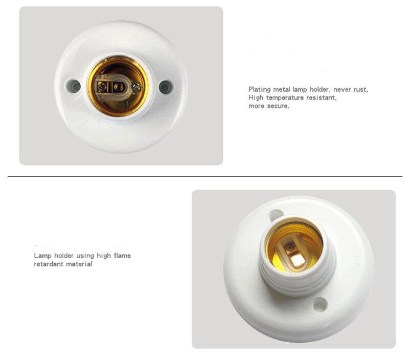 E27 led energy saving bulb holder home indoor bed room lamp base kitchen bedroom CFL fluorescent holder