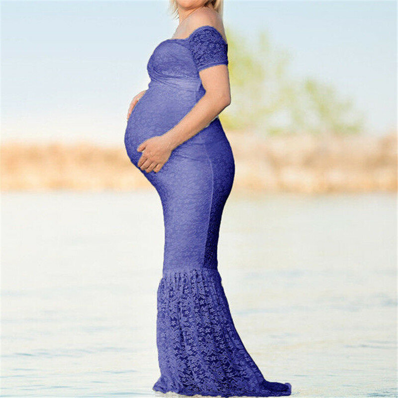 Vrouwen Jurk Moederschap Fotografie Props Kant Zwangerschap Kleding Moederschap Jurken Voor Zwangere Fotoshoot Doek Plus Size