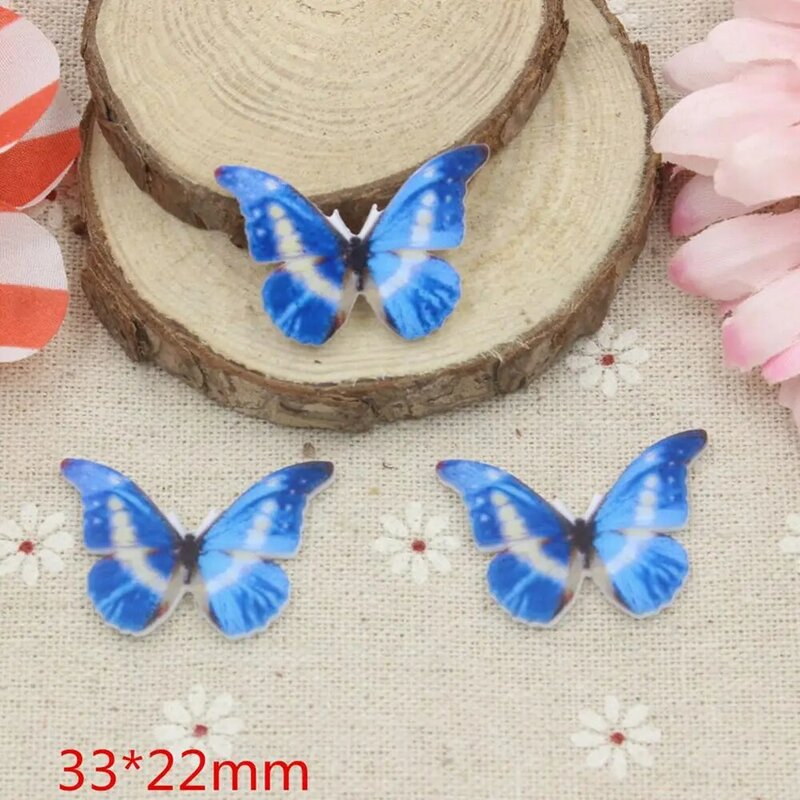 100 pieces/lot kawaii resin cabochons diy decoration crafts butterfly planar resin