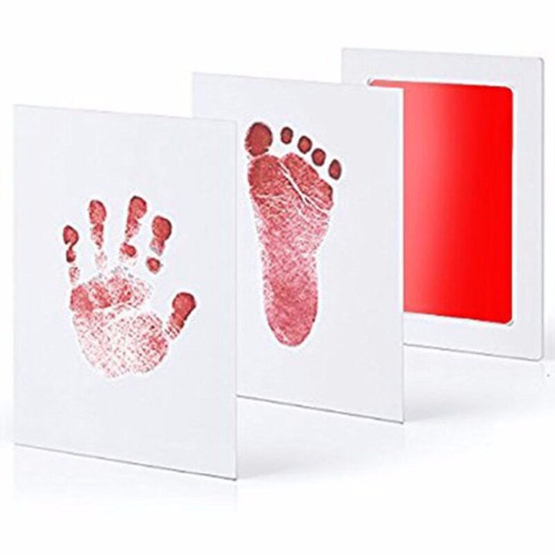 Non-Toxic Handprint e Footprint Impressão Kit, Baby Souvenirs Casting, Recém-nascido Footprint Ink Pad, Infantil Clay Toy Presentes