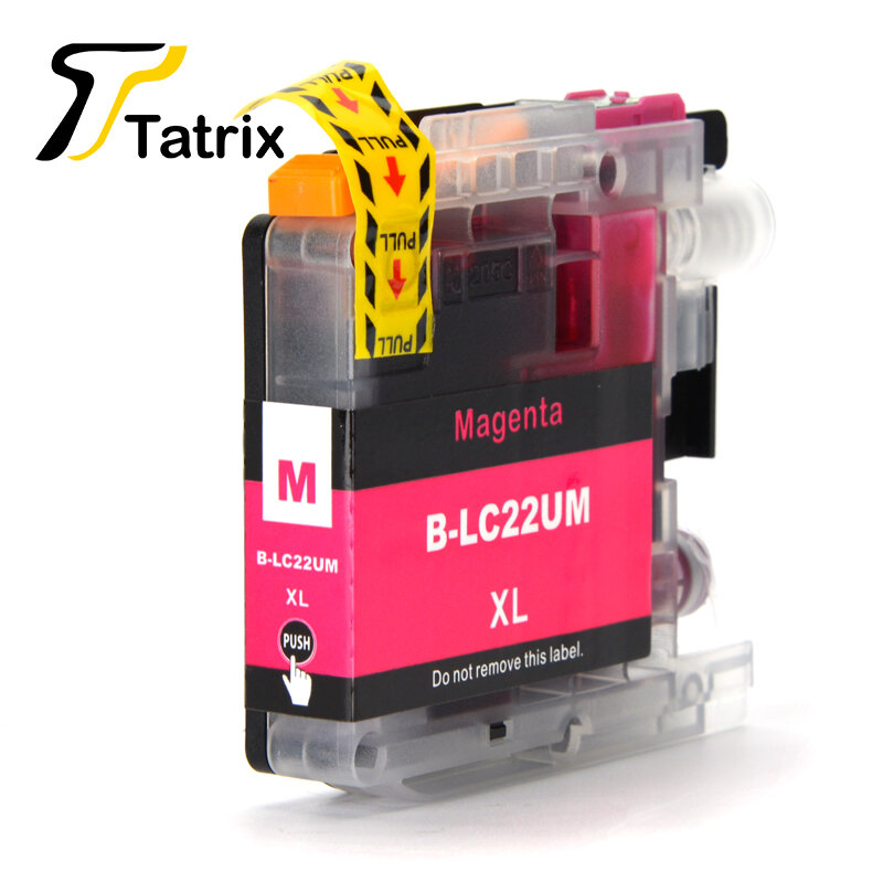 Tatrix untuk LC22UXL 22UXL LC22U Penuh Ink Cartridge BK/C/M/Y Kompatibel untuk Saudara DCP-J785DW MFC-J985DW Printer