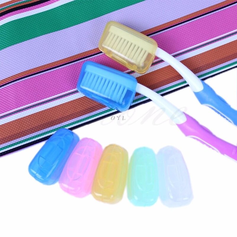 Capa para cabeça de escova de dentes de viagem 5 familiar colorida capa para cabeça de escova de dentes acampamento caminhada limpador protetor para armazenamento cabeça de escova de dentes