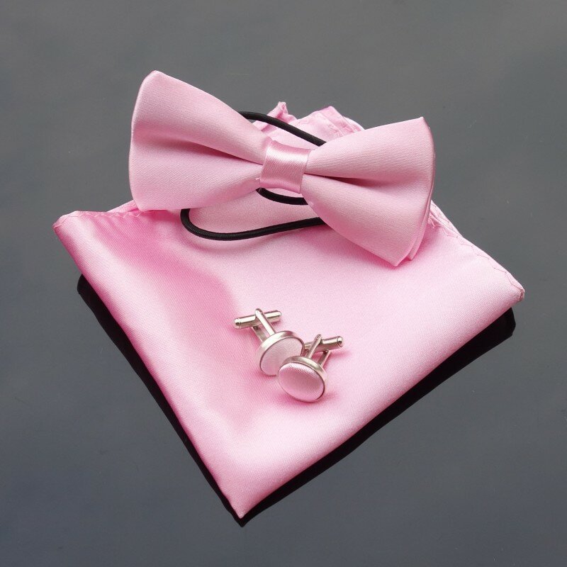 Детские белые однотонные галстуки-бабочки Ikepeibao, запонки и запонки, 1 комплект, бесплатная доставка