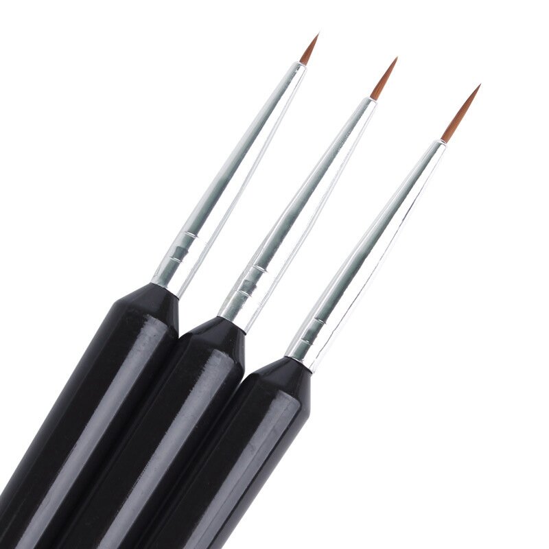3pcs Fine Hook Line Pen Paint Brush For Oil Watercolor Acrylic Painting Nail Brush Pen For Artist School Office Art Supplies