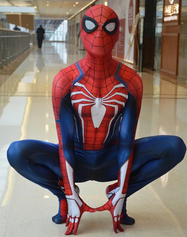 Человек-паук игра PS4 бессонница костюм с рисунком Человека-паука детская одежда комплект 3D принт спандекс человека-паука на Хэллоуин; Коспл...