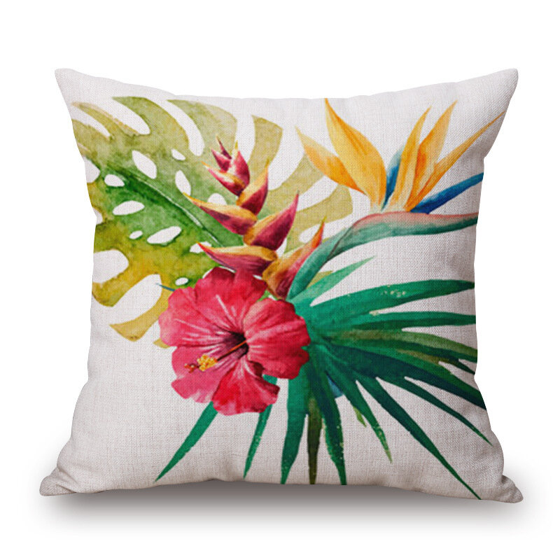 Moda bawełna wysokiej jakości pościel tropikalna roślina kwiaty trawa poduszka dekoracyjna poszewka na poduszkę dekoracje na sofę do domu