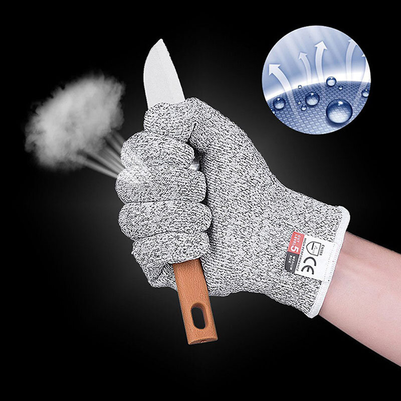 Gants Anti-coupure résistant à la coupure de sécurité en acier inoxydable résistant aux coups de couteau fil métallique maille cuisine boucher résistant aux coupures gants tactiques