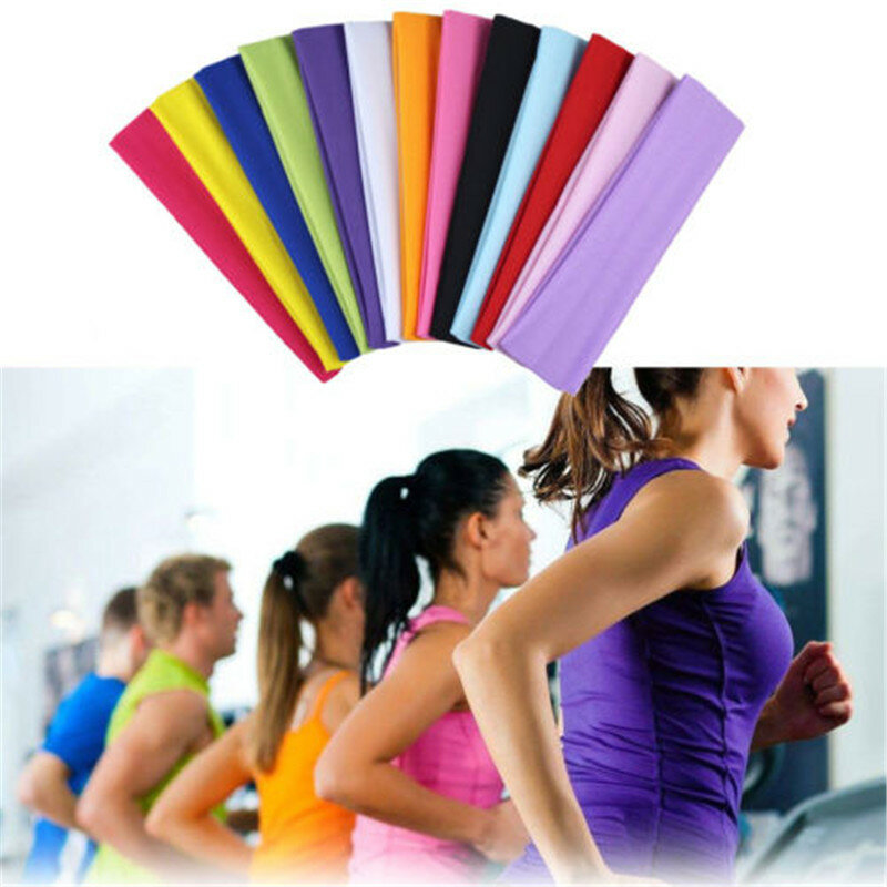 Bandeau de Sport unisexe de Yoga | En coton, bandeau noué Turban pour hommes, bandeau de Sport de Yoga large élastique pour femmes