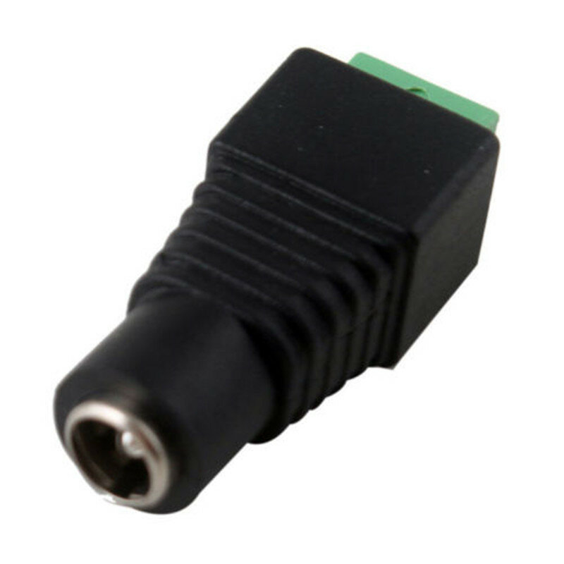 5.5mm x 2.1mm Vrouwelijke Mannelijke DC Power Plug Adapter voor 5050 3528 5060 Enkele Kleur LED Strip en CCTV Camera 'S