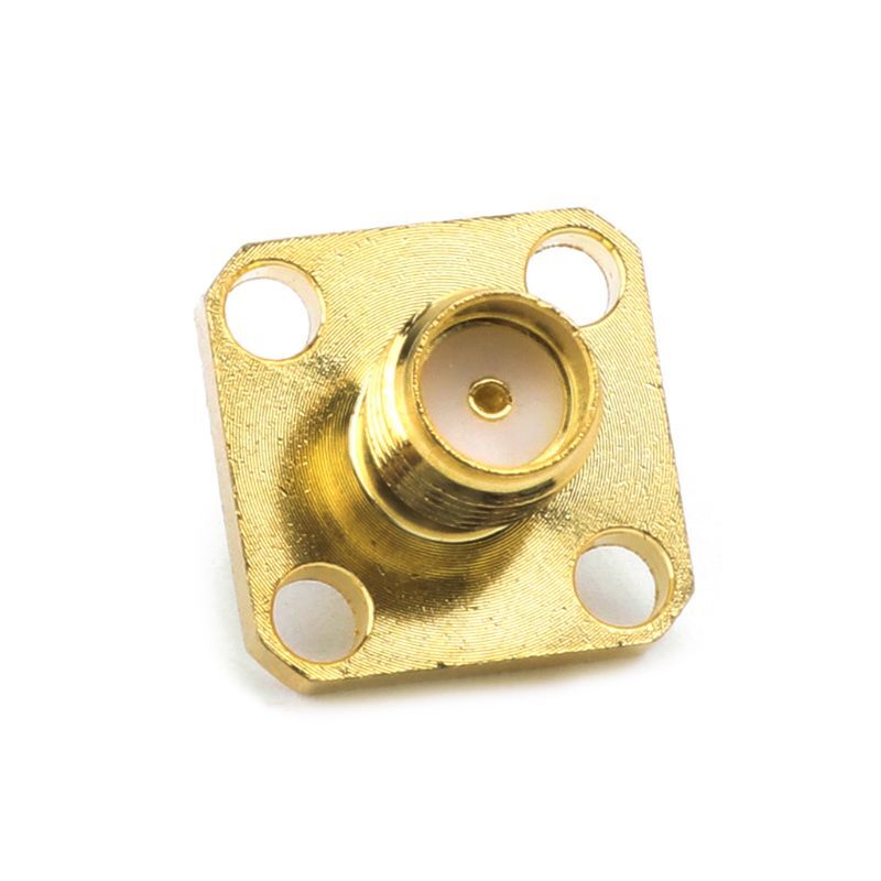 10 stks/set SMA FEMALE Chassis Panel Mount 4 Gat Post Terminal RF Connector Coaxiale Adapter 5mm