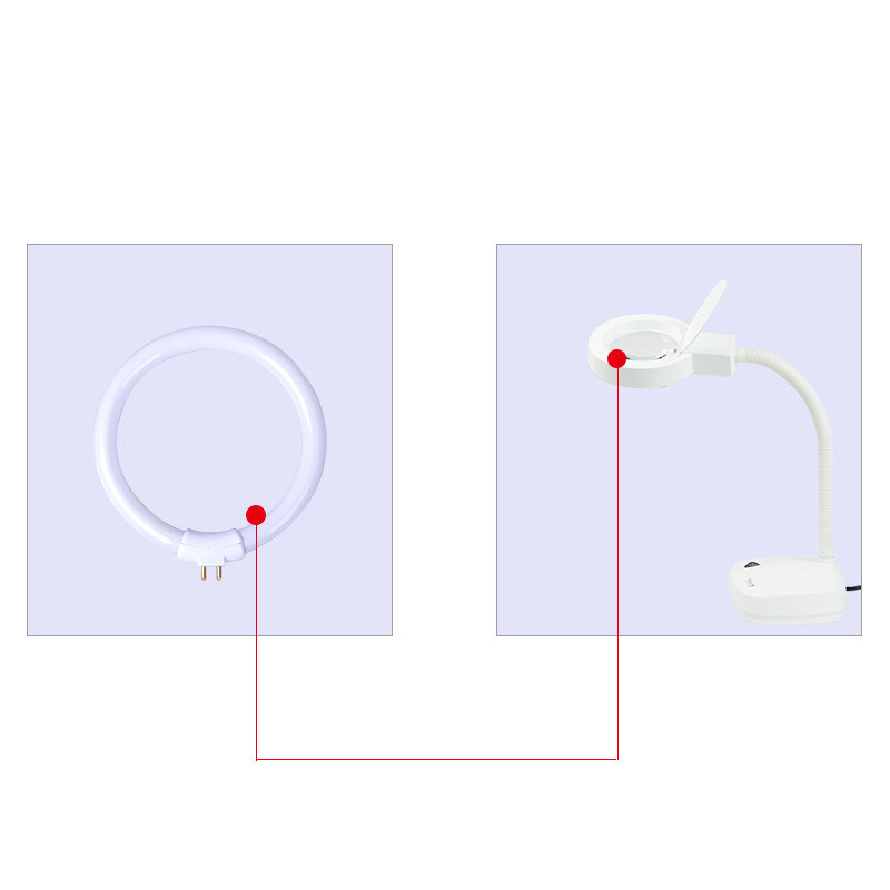 T4 okrągła rura pierścieniowa 11W 110V i 220V G10q fluorescencyjna lampa pierścieniowa 4 piny powiększające lekkie szkło małe lampy biurkowe żarówka biała