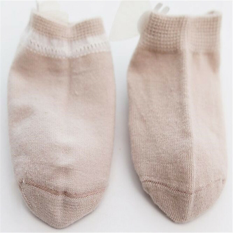 Носки хлопковые нескользящие для новорожденных девочек, 3 пары/Лот