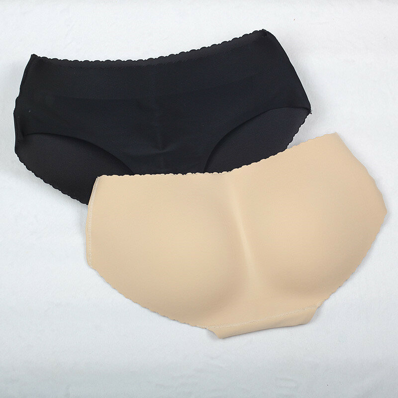 女性低ウエストセクシーなシームレスなパディングパンティー尻padded buttリフターエンハンサーヒッププッシュアップ下着パンティー臀部S-XL