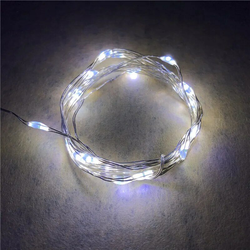 2M 20 sztuk girlanda LED korek z drutu miedzianego lampki świąteczne na sznurku dla szklane wyroby słoik butelka boże narodzenie walentynki dekoracje ślubne
