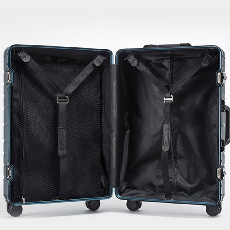 Günstige 20 "24" 28 "zoll koffer 100% volle aluminium reise gepäck spinner tragen-auf koffer trolley reisetasche koffer auf rädern