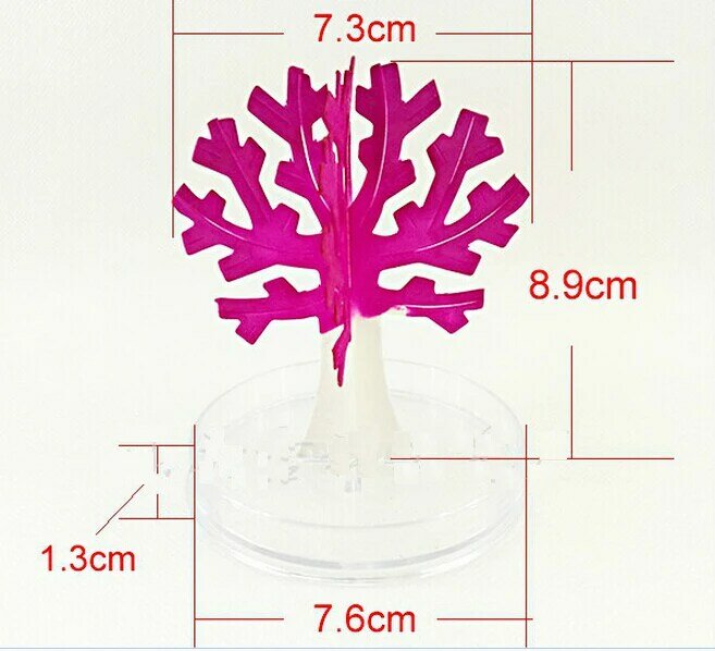 2019 10x8cm alberi di carta Sakura magici artificiali albero in crescita di natale Desktop Cherry Blossom Magic Kids Science Toys 10PCS
