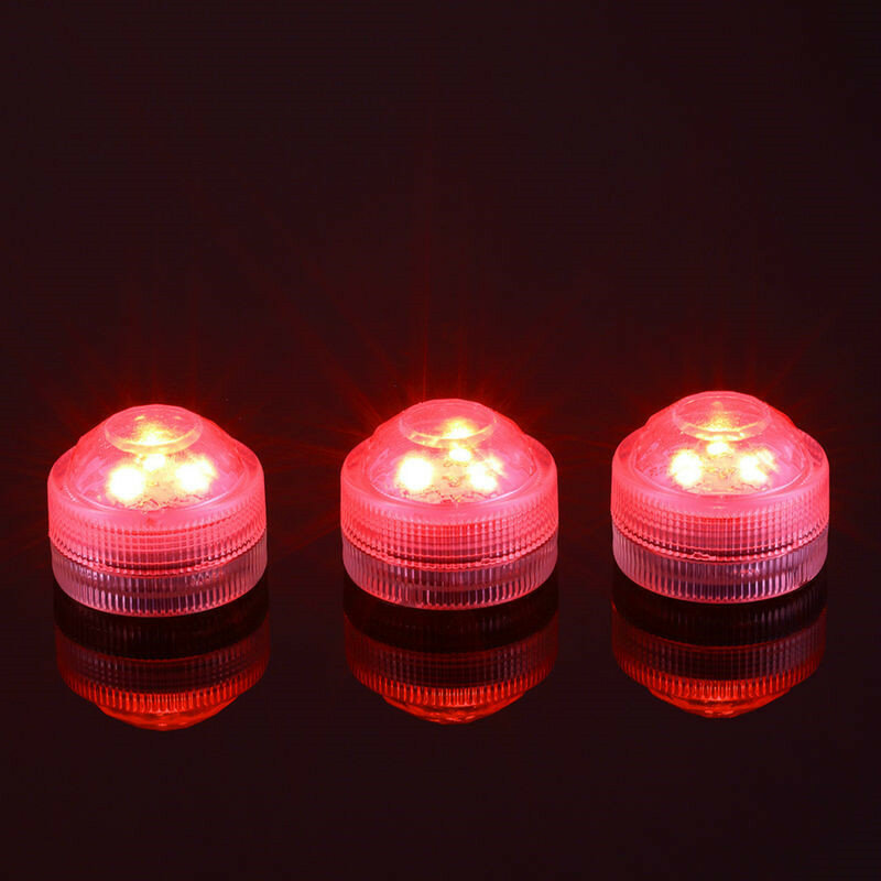 10pcs/Lot Wedding Decoration Remote Control Waterproof Submersible LED Party Tea Mini Light With Battery For Halloween Christmas