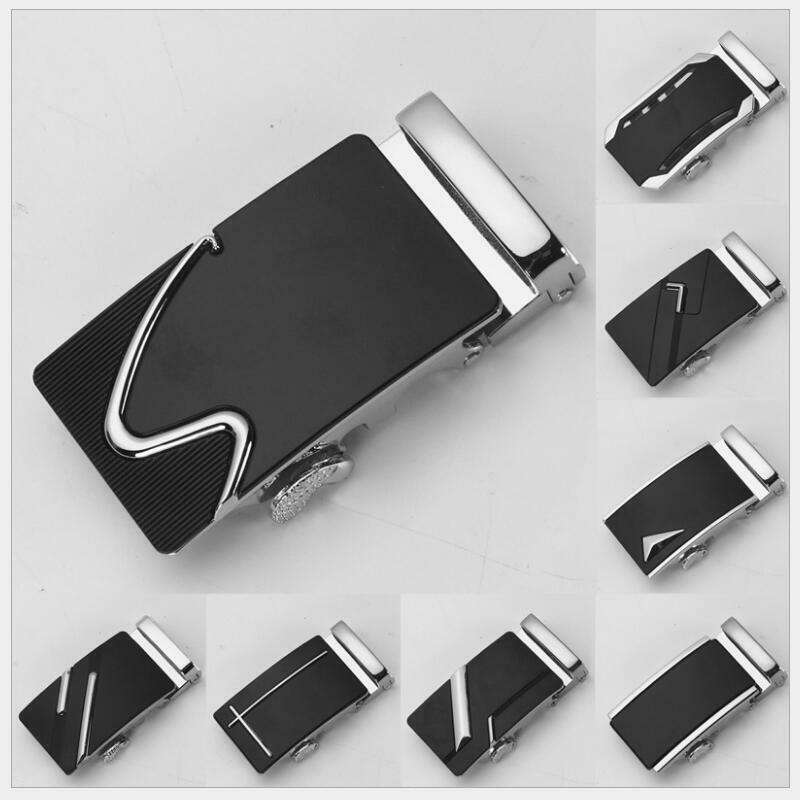 ZPXHYH-hebilla automática de aleación de negocios para hombre, hebilla de cinturón de placa única para hombre, accesorios de ropa de trinquete de 3,5 cm