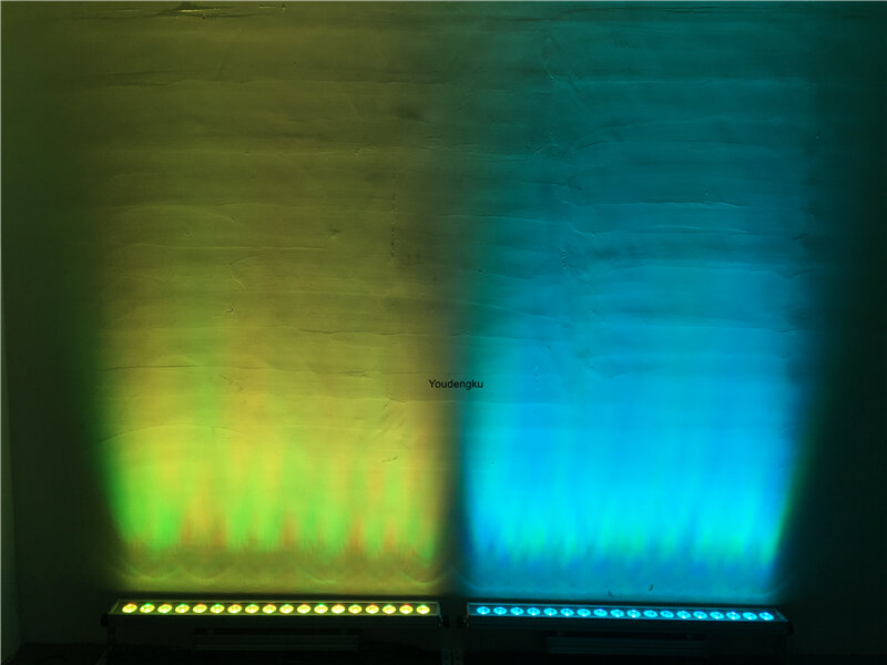30 قطع led rgbw اللون غسل 1 متر طويلة 18x10 واط RGBW 4in1 مقاوم للماء غسل الجدار مصباح 4in1 LED رشاش مياه حائطي للأماكن الخارجية المرحلة ضوء