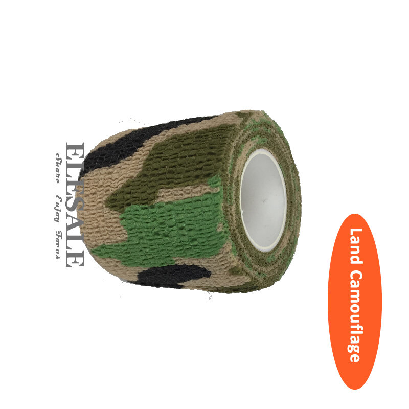 New 5pcs 5x 4.5cm Non-Woven Self-Adhesive Elastic Bandage Camouflage Color Sports Tape ForEmergency Kits Accessories