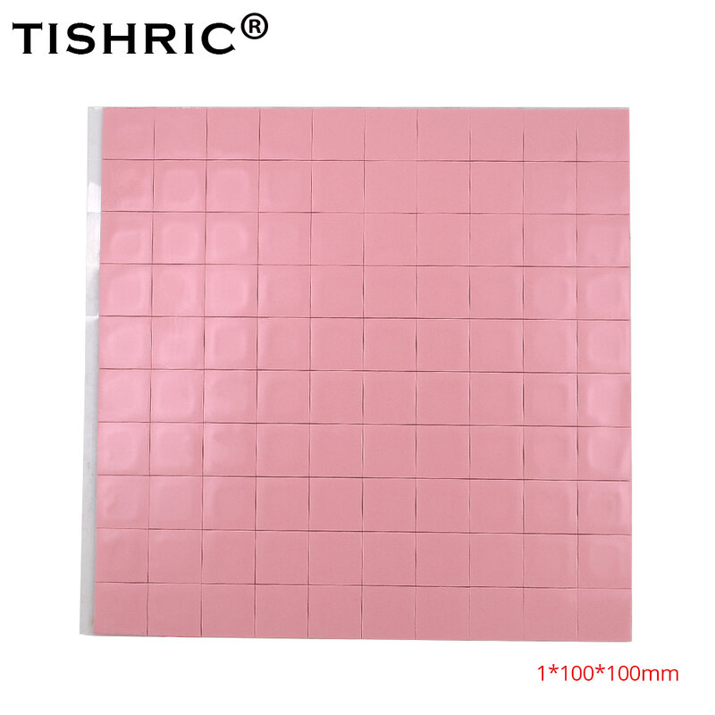 TISHRIC 2018 Red For Fan PC computer heat sink Cooling Cooler Heatsink Conductive Silicone Pad CPU GPU Thermal Pads 1mm