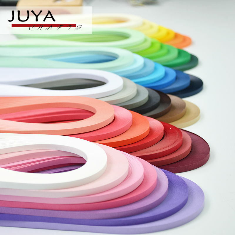 JUYA Paper Quilling 60 colori singoli, può scegliere colore, lunghezza 390mm, larghezza 2/3/5/7/10mm, 100 strisce/confezione fai da te