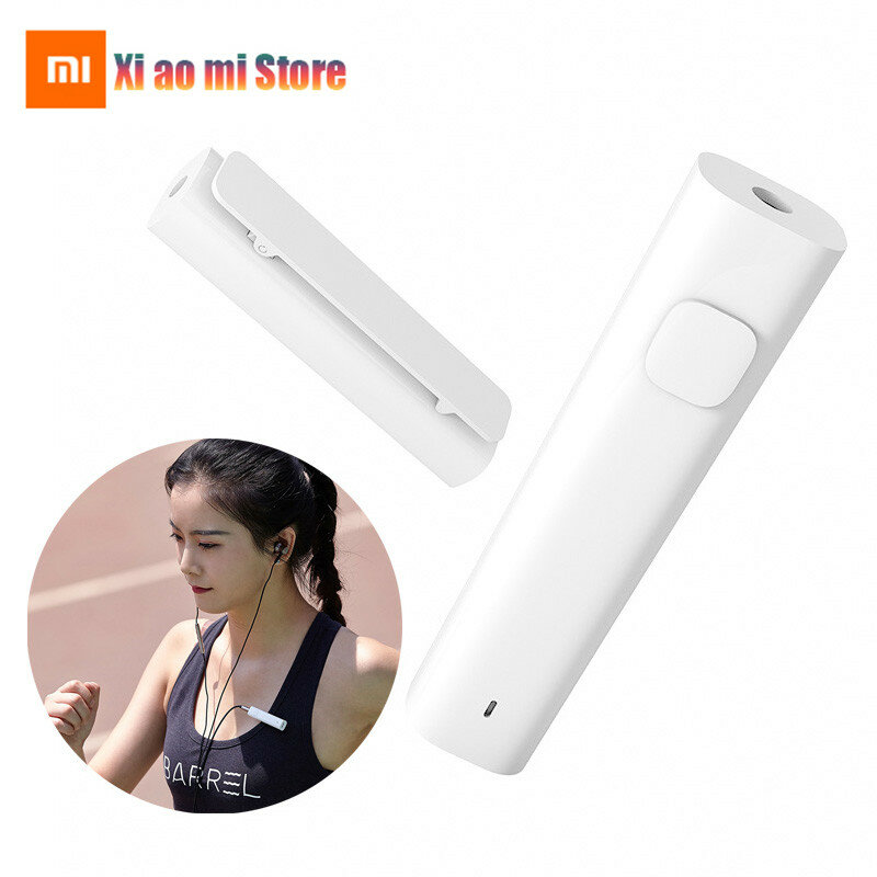 100% Original Xiaomi Bluetooth 4,2 receptor de Audio adaptador inalámbrico SNR HD 3,5mm Audio música coche Kit altavoz deporte auriculares