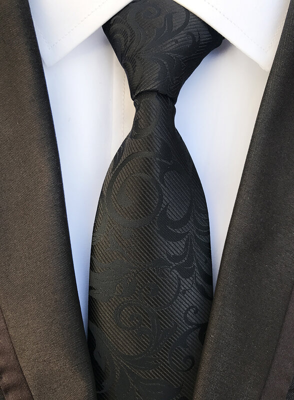 RBOCOTT New Floral Ties Men's 8cm Tie Fashion Striped & Paisley Silk Jacquard Woven Necktie Yellow Blue Color For Men Wedding