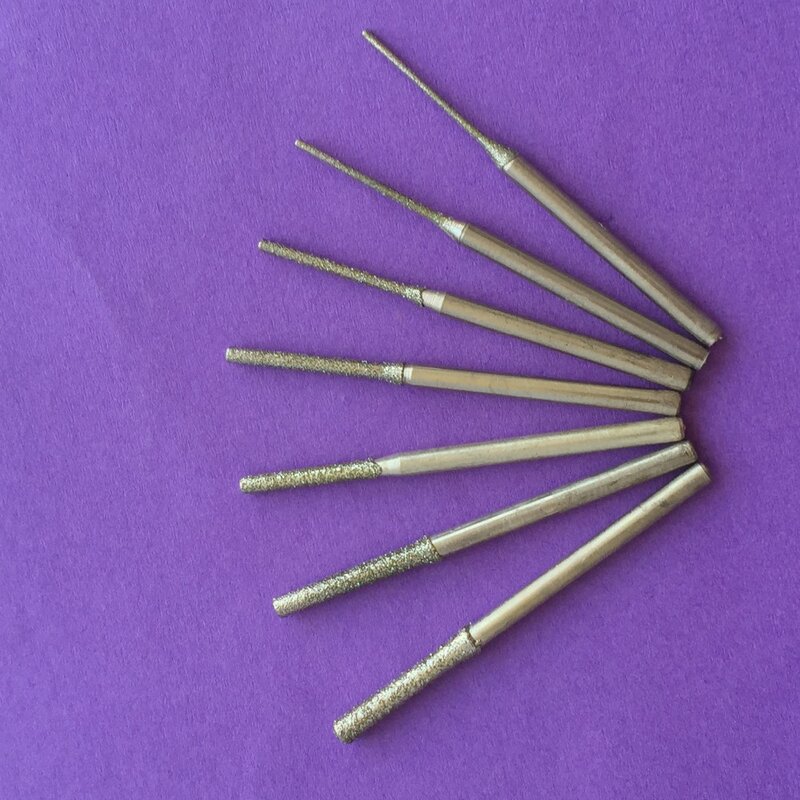 Aguja de perforación de cristal de Jade, herramientas de bricolaje, 7 piezas, K299Y, 0,8-2,5mm