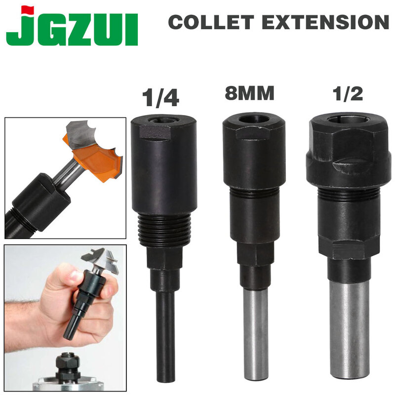 1 PC 1/4 "8mm 12mm 1/2" Schacht hoge kwaliteit bits Router Collet Extension graveermachine extension staaf