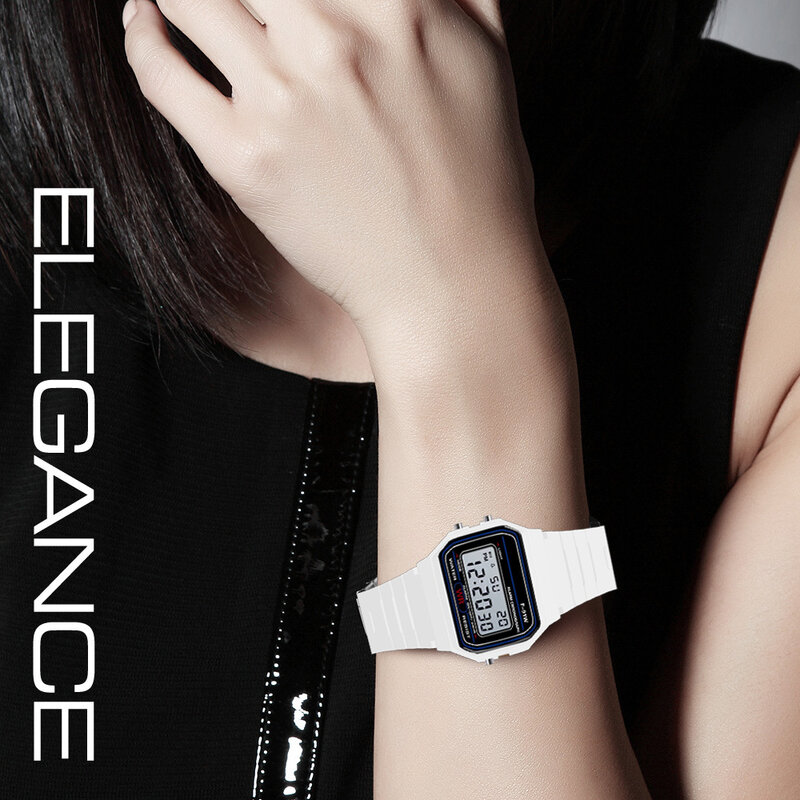 Часы наручные светодиодные цифровые в стиле милитари, винтажные спортивные электронные, унисекс, подарок для мужчин и женщин, черные
