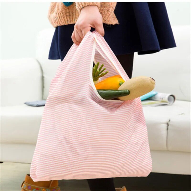 Magic fish New hot fashion print foldable lady shopping bag women handbag folding bag convenient large capacity storage bag