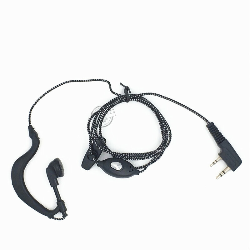 Walkie talkie  2PIN earpiece Baofeng uv5r Microphone nylon strip earpiece radio for baofeng 888s BF uv5r 5re B2LUS UV82 GT-3