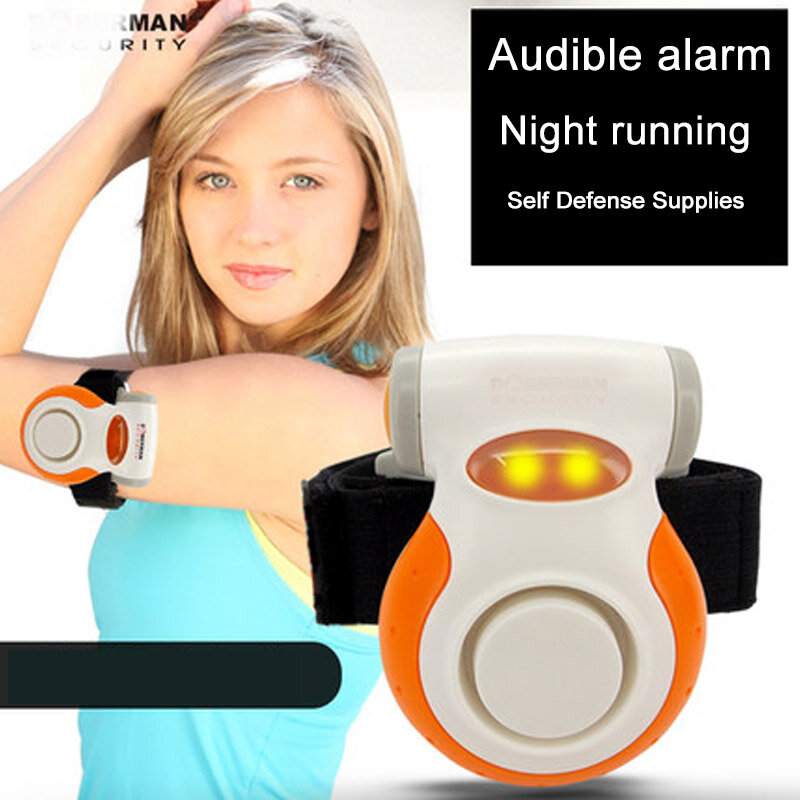 Power Button Personal Alarm for Outdoor Sports at Night with Red Alarm Light Outdoor Running and Biking Alarm