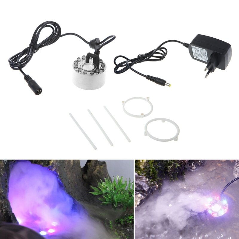 Nebulizador para fonte de água 1 led, nebulizador ultrassônico para criação de névoa