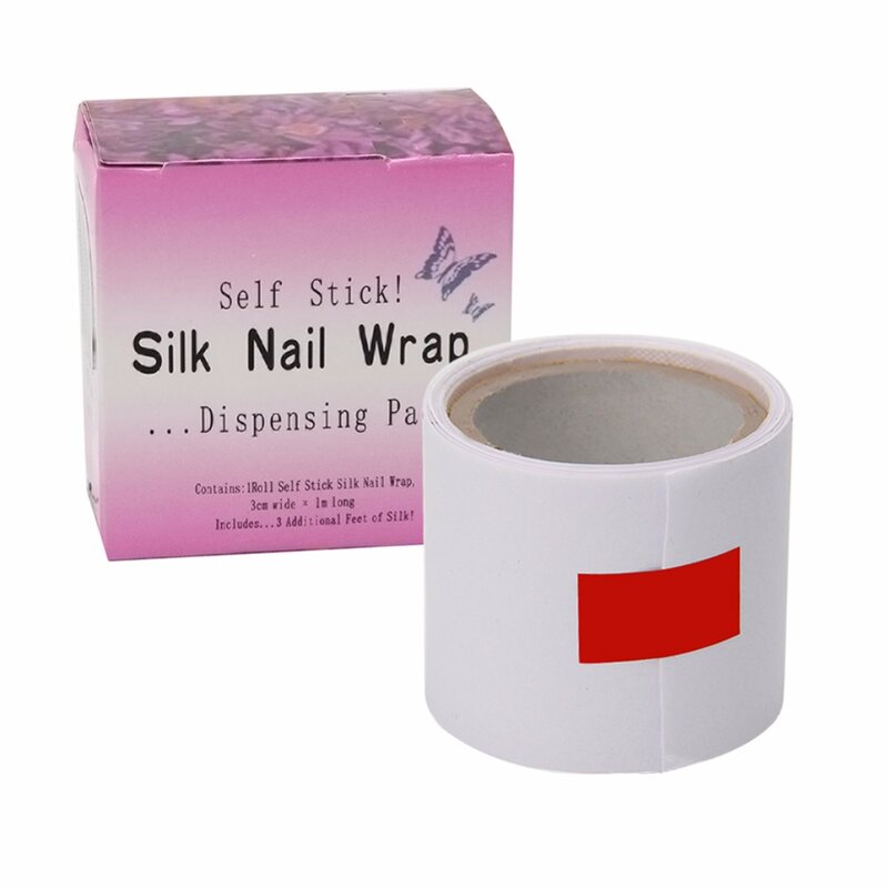 Pegatina 3cm 1m Nail Art fibra de vidrio seda Nail Wrap refuerza los adhesivos de gel Extension # H027 #