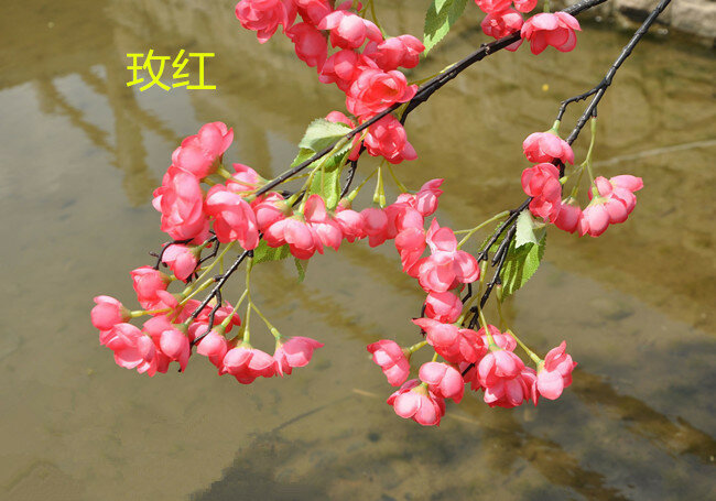 Factory outlets] cherry bud Simulation of flowers Artificial flowers simulation flowers manufacturers opened with wedding housew
