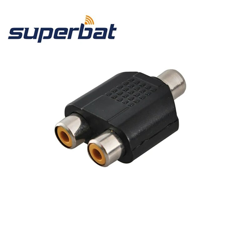Superbat RCA Audio Adapter RCA Jack to Two RCA Female/Jack Adapter Connector