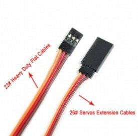 Cable de extensión Servo, 10 unidades x 26 #, 100mm, Color JR